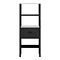 Alchemy Tall Shelf Unit - Matt Black Finish, Display Shelves, Drawer with Matt Black Cup Pull