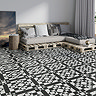 Alderford Black Victorian Patterned Floor Tiles - 450 x 450mm