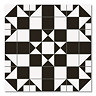 Alderford Black Victorian Patterned Floor Tiles - 450 x 450mm