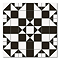 Alderford Black Victorian Patterned Floor Tiles - 450 x 450mm