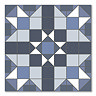 Alderford Blue Victorian Patterned Floor Tiles - 450 x 450mm