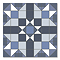 Alderford Blue Victorian Patterned Floor Tiles - 450 x 450mm