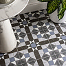 Alderford Blue Victorian Patterned Floor Tiles - 450 x 450mm