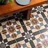 Alderford Brown Victorian Patterned Floor Tiles - 450 x 450mm
