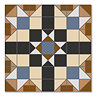 Alderford Brown Victorian Patterned Floor Tiles - 450 x 450mm
