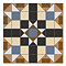 Alderford Brown Victorian Patterned Floor Tiles - 450 x 450mm