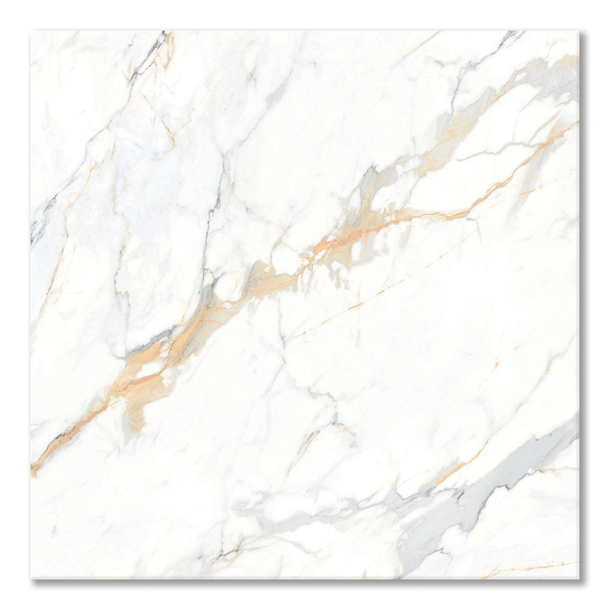 Alfonsi Gold Marble Effect Wall & Floor Tiles - 600 x 600mm