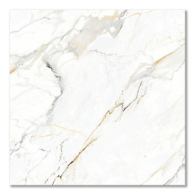 Alfonsi Gold Marble Effect Wall & Floor Tiles - 600 x 600mm