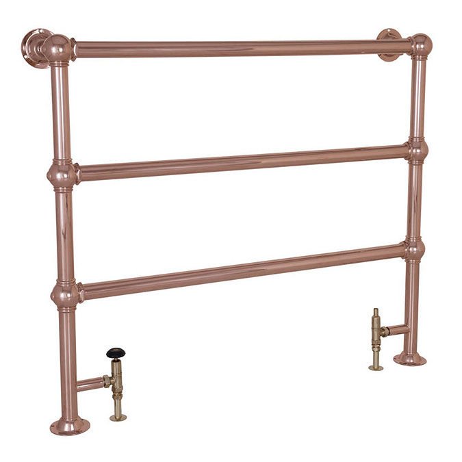 Alford Traditional Copper 1000 x 1150mm Steel Towel Rail Large Image