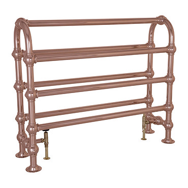 Alford Traditional 935 x 1125mm Freestanding Steel Towel Rail - Copper  Profile Large Image