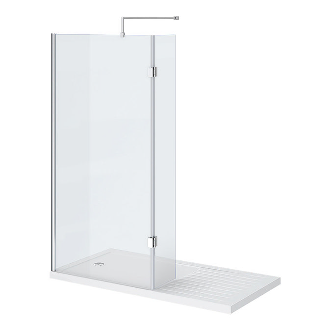 Walk In Enclosure 1600 x 800mm with Hinged Return & Tray - Alison Cork for Victorian Plumbing  Profi