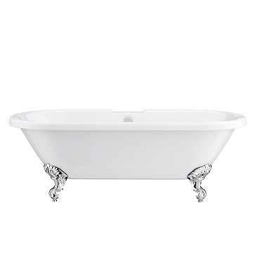 Double Ended Roll Top Bath + Chrome Leg Set (1695mm) - Alison Cork for Victorian Plumbing  Profile Large Image