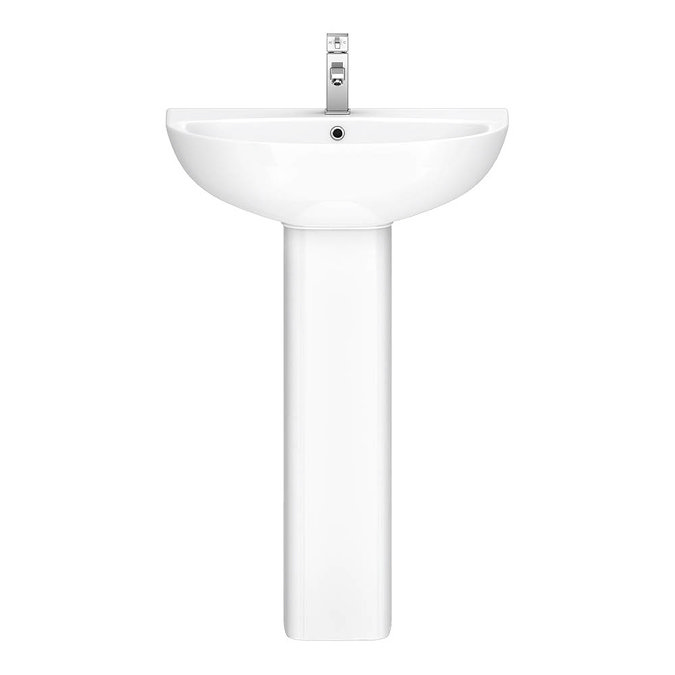 Alison Cork 555mm 1TH Basin with Full Pedestal - AC227 Large Image