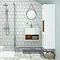 600mm Wall Mounted Vanity Unit & Basin - Gloss White/Coco Bolo - Alison Cork for Victorian Plumbing
