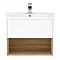 Alison Cork 600mm Wall Mounted Vanity Unit & Basin - Gloss White/Coco Bolo - AC255 Large Image