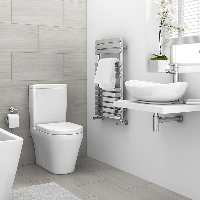 Back to Wall Close Coupled Toilet & Soft Close Seat - Alison Cork for Victorian Plumbing Profile La