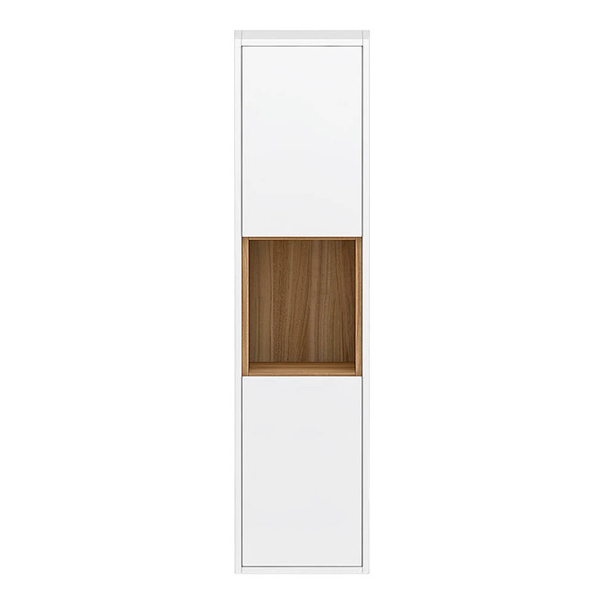 Alison Cork Wall Hung Tall Unit - Gloss White/Coco Bolo - AC264 Large Image