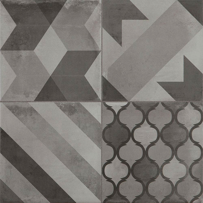 Almada Grey Rustic Floor Tile - 450 x 450mm  Profile Large Image