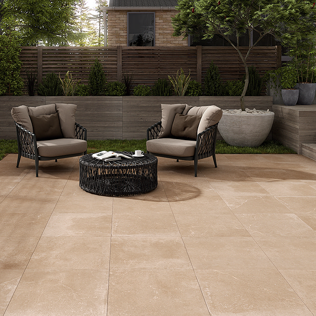 Alor Outdoor Beige Floor Tiles - 600 x 600mm