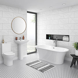 Alps Modern Free Standing Bathroom Suite Medium Image