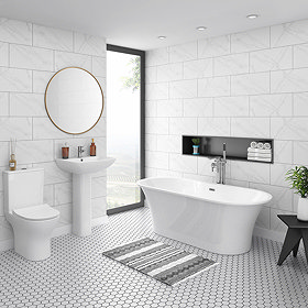 Alps Modern Free Standing Bathroom Suite Large Image