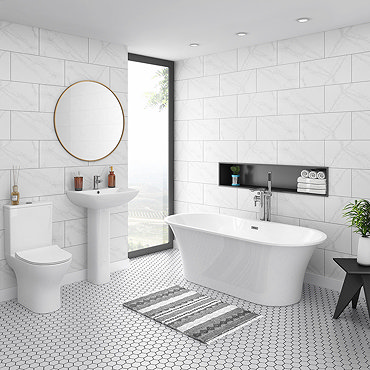 Alps Modern Free Standing Bathroom Suite  Profile Large Image