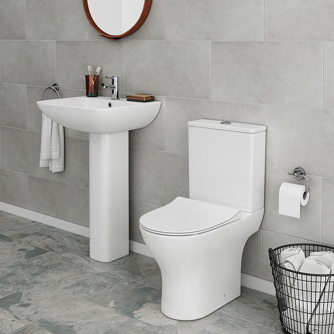 Alps Modern Short Projection Toilet + Soft Closing Seat  Profile Large Image