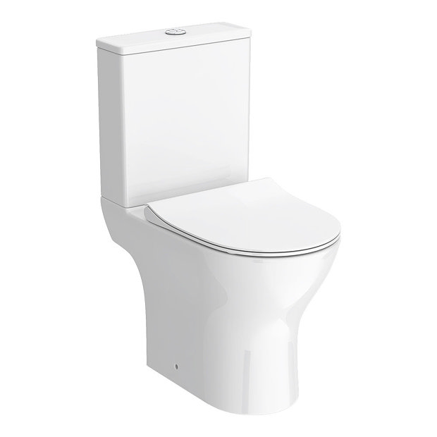 Alps Modern Rimless Short Projection Toilet + Soft Closing Seat  additional Large Image