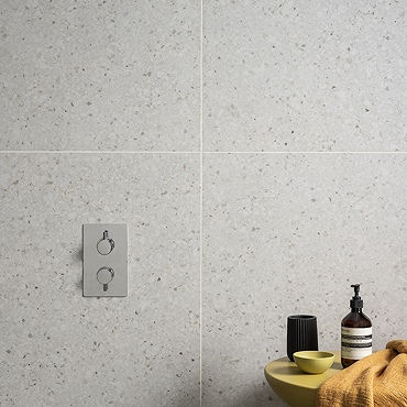 Altino White Terrazzo Effect Wall & Floor Tiles - 800 x 800mm