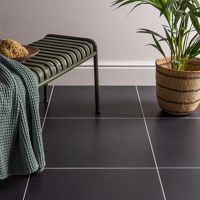 Altona Matt Black Rectified Wall & Floor Tiles - 600 x 600mm