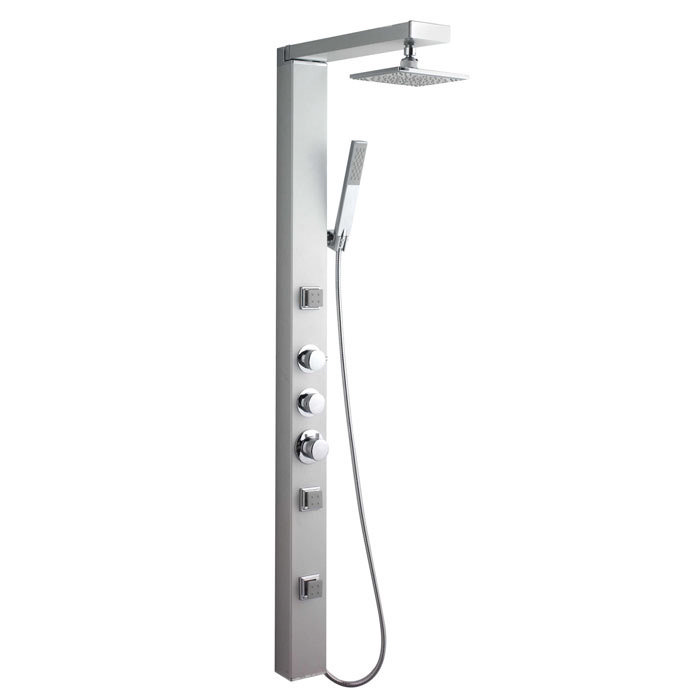 Ultra Thermostatic Shower Panel w/ Shower Spray & Body Jets - AS391 Large Image