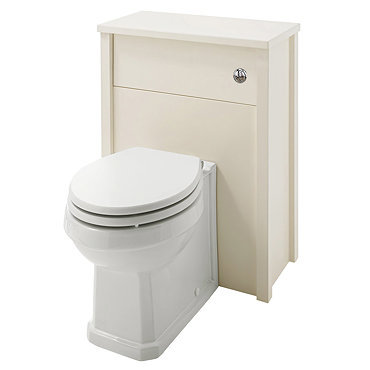 Alverton Ivory 600mm Solid Wood Back To Wall WC Unit with Pan & Seat Profile Large Image