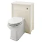 Alverton Ivory 600mm Solid Wood Back To Wall WC Unit with Pan & Seat Large Image