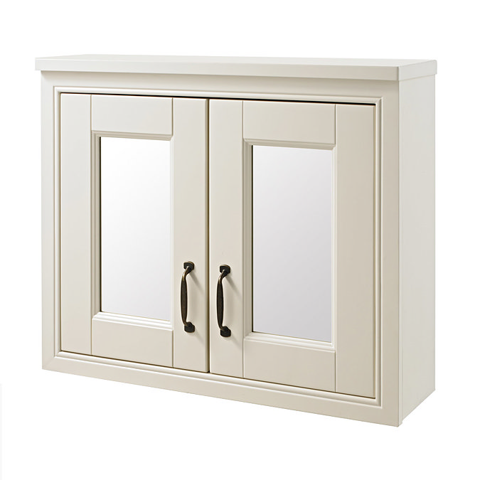 Alverton Ivory 700mm Solid Wood Mirror Cabinet - FAV002 Large Image