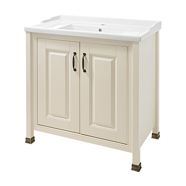 Alverton Traditional Vanity Unit with Basin - Ivory 800mm Profile Large Image