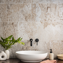 Alvito Beige Stone Effect Rectified Wall and Floor Tiles - 316 x 608mm