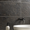 Alvito Dark Brown Stone Effect Rectified Wall and Floor Tiles - 316 x 608mm