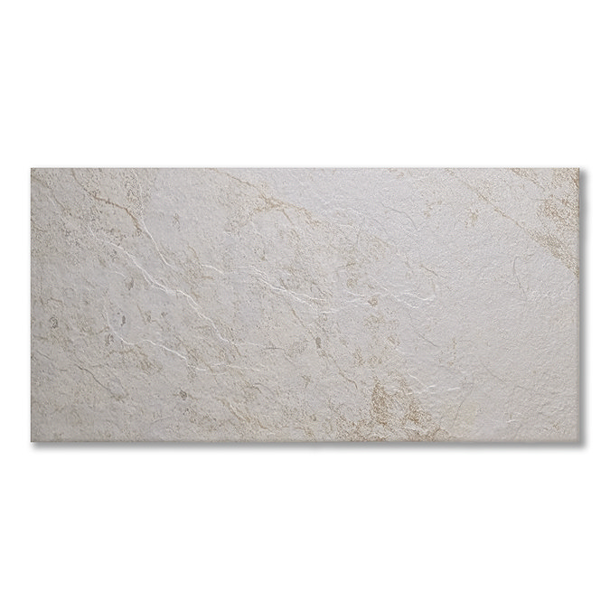 Alvito White Stone Effect Rectified Wall and Floor Tiles - 316 x 608mm