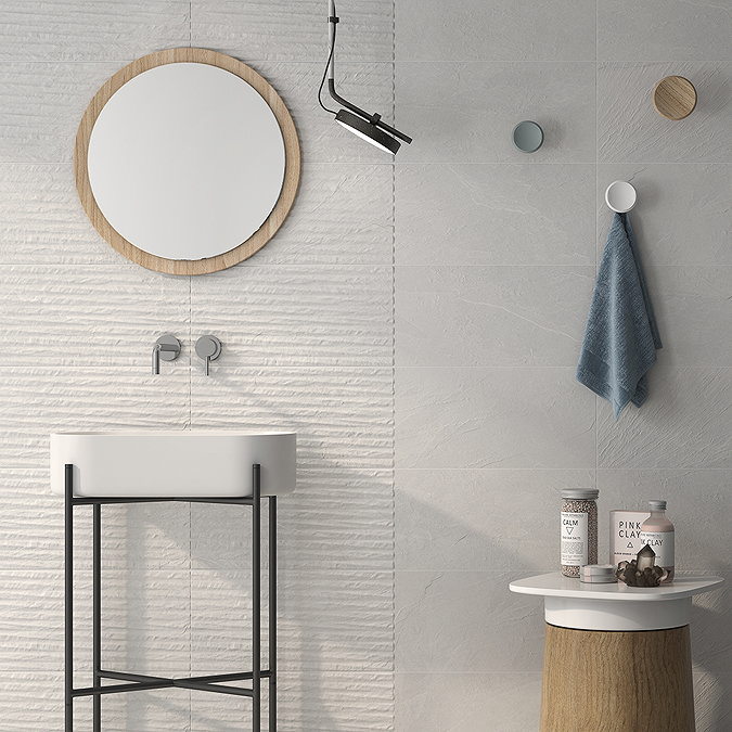 Amador Beige Slate Effect Wall Tiles - 250 x 500mm