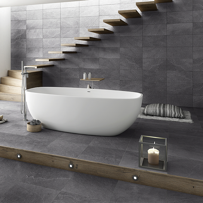 Amador Decor Anthracite Slate Effect Wall Tiles - 250 x 500mm
