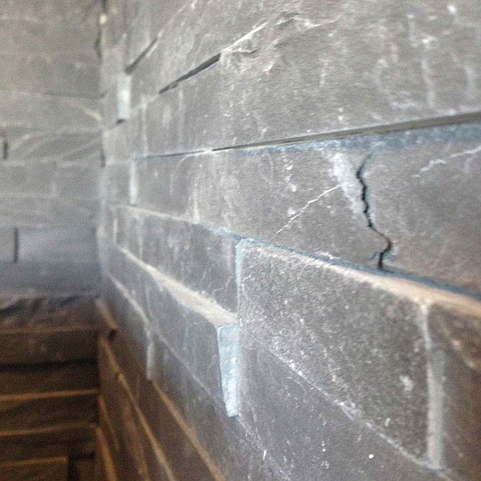 Amaro Black Stone Cladding Panels - 400 x 100mm Feature Large Image