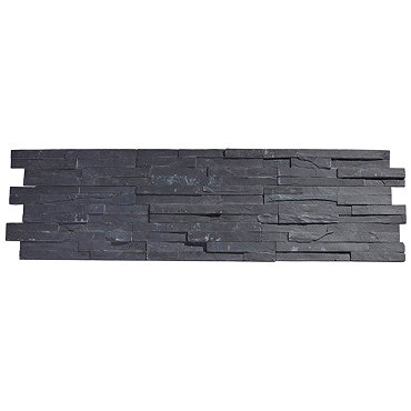 Amaro Black Stone Cladding Panels - 400 x 100mm  Profile Large Image