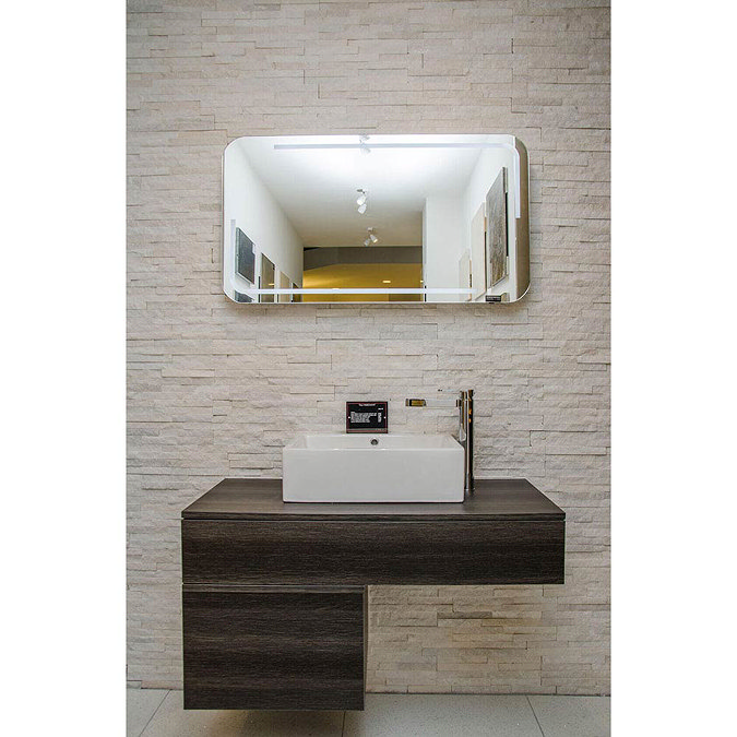 Amaro White Quartz Stone Cladding Panels - 400 x 100mm Feature Large Image