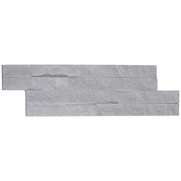 Amaro White Quartz Stone Cladding Panels - 400 x 100mm  Profile Large Image