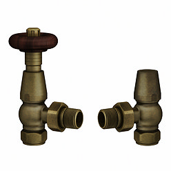 Chatsworth Traditional Rustic Brass Thermostatic Radiator Valve - Energy Saving