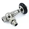 Amberley Thermostatic Angled Radiator Valves - Nickel Profile Large Image