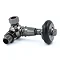 Amberley Thermostatic Corner Radiator Valves - Black Nickel Profile Large Image