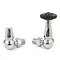 Chatsworth Thermostatic Corner Radiator Valves (Chrome & Black) Feature Large Image