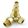Amberley Thermostatic Corner Radiator Valves - Polished Brass  Feature Large Image