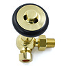 Amberley Thermostatic Corner Radiator Valves - Polished Brass  Standard Large Image